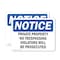 Signmission Private Property No Trespassing Violators OSHA Notice Sign, Vinyl Decal, 10in W x 7in L, 2PK OS-2PACK-NS-D-710-L-17856 - alternate 1